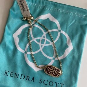 Adjustable Kendra Scott bracelet— Maroon/gold
